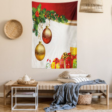 Yule Eve Balls Baubles Tapestry