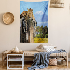 Leopard on a Tree Tapestry