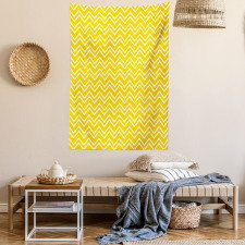 Chevron Pattern Yellow Tapestry