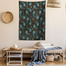 Modern Teardrop Shapes Tapestry