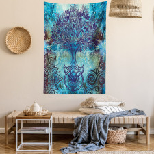 Mandala Trees Tapestry