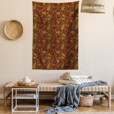 Oriental Damask Design Tapestry