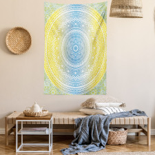 Blue Ombre Mandala Tapestry
