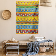 Folk Motif Mexican Sun Tapestry