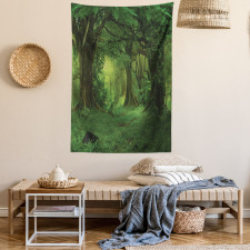 Tropical Jungle Trees Tapestry