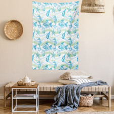 Ocean Shell Starfish Tapestry