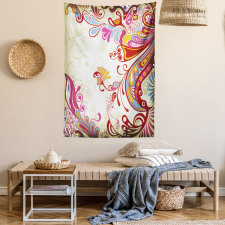 Flower Bouquet Paisley Tapestry