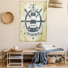 Ship Helm Wheel Retro Tapestry