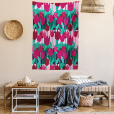 Abstract Tulips Flowers Tapestry