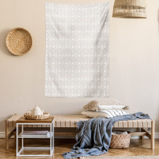 Pastel Flowers and Dots Tapestry