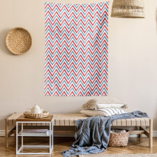 Pastel Zig Zag Pattern Tapestry