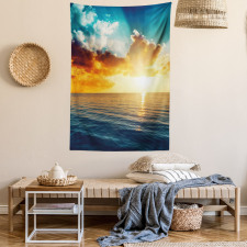 Majestic Sunset over Sea Tapestry