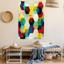 Rhombus Pattern Grunge Tapestry