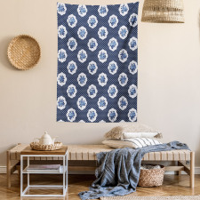 Motifs Dots Flowers Tapestry