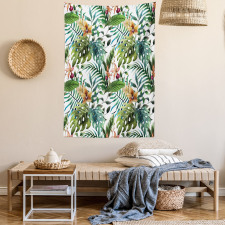 Palm Tree Flowers Hibiscus Tapestry