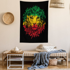 Grunge Lion Head Portrait Tapestry