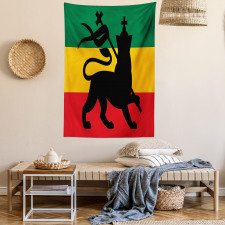 Judah Lion Reggae Flag Tapestry