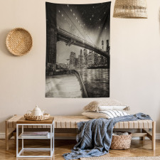 Brooklyn Bridge Night Tapestry