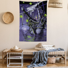 Ghost Vessel Island Tapestry