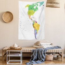 South and North America Tapestry