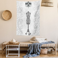 Monochrome Design Swirl Tapestry