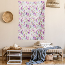 Pastel Tones Leaves Tapestry