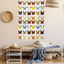 Butterflies Many Shapes Tapestry