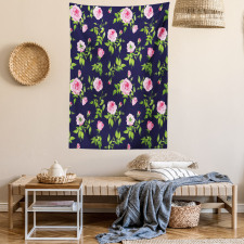 Vintage Roses Buds Tapestry