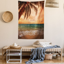 Exotic Seascape with Palm Tapestry