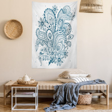 Ornate Floral Leaf Arrangement Tapestry