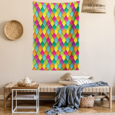 Vivid Colored Curves Tapestry