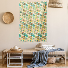 Surreal Puzzle Shape Tapestry