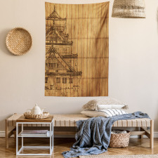 Building on Bamboo Pipes Tapestry
