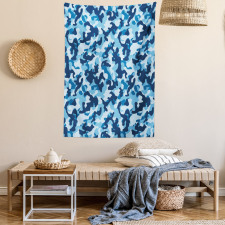 Blue Toned Design Tapestry