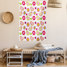 Patchwork Flowers Hearts Tapestry