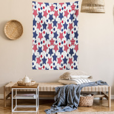 Star with Flags Tapestry