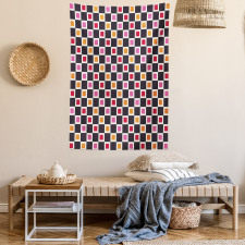 Grid Vivid Squares Tapestry