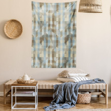 Soft Vertical Line Design Tapestry