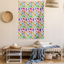 Colorful Aqua Motif Tapestry