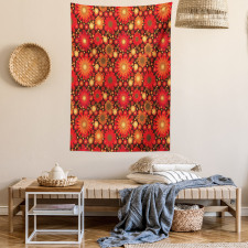 Vivid Botanical Gerbera Art Tapestry