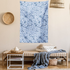 Retro Plumbago Blossoms Tapestry