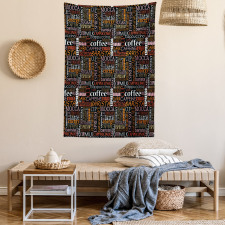 Colorful Typography Art Tapestry