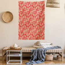 Chinese Blossoms and Curls Tapestry