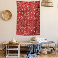 Filigree Style Snowflakes Tapestry