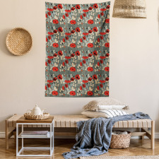 Modern Floral Garden Tapestry