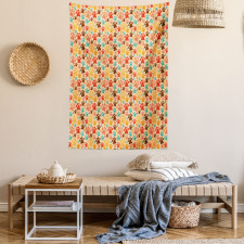 Colorful Paw Print Tapestry