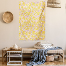 Yellow Roses Blooming Tapestry