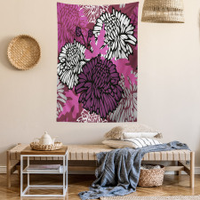 Large Floral Petals Bud Tapestry