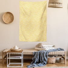 Yellow and White Maze Tapestry