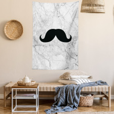 Mustache Motif Retro Tapestry